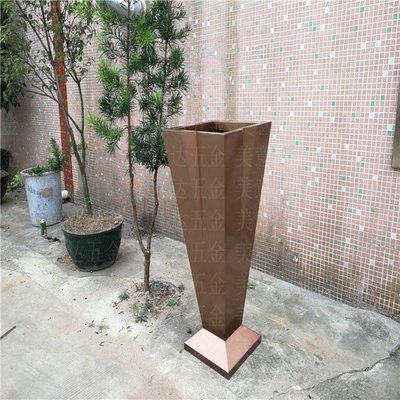 戶外花箱 售樓部外擺移動(dòng)花盆金屬花槽室外花架 成品花池花壇